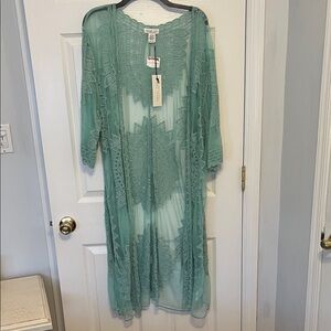 Rachel Zoe Lace Kimono in Light Blue
